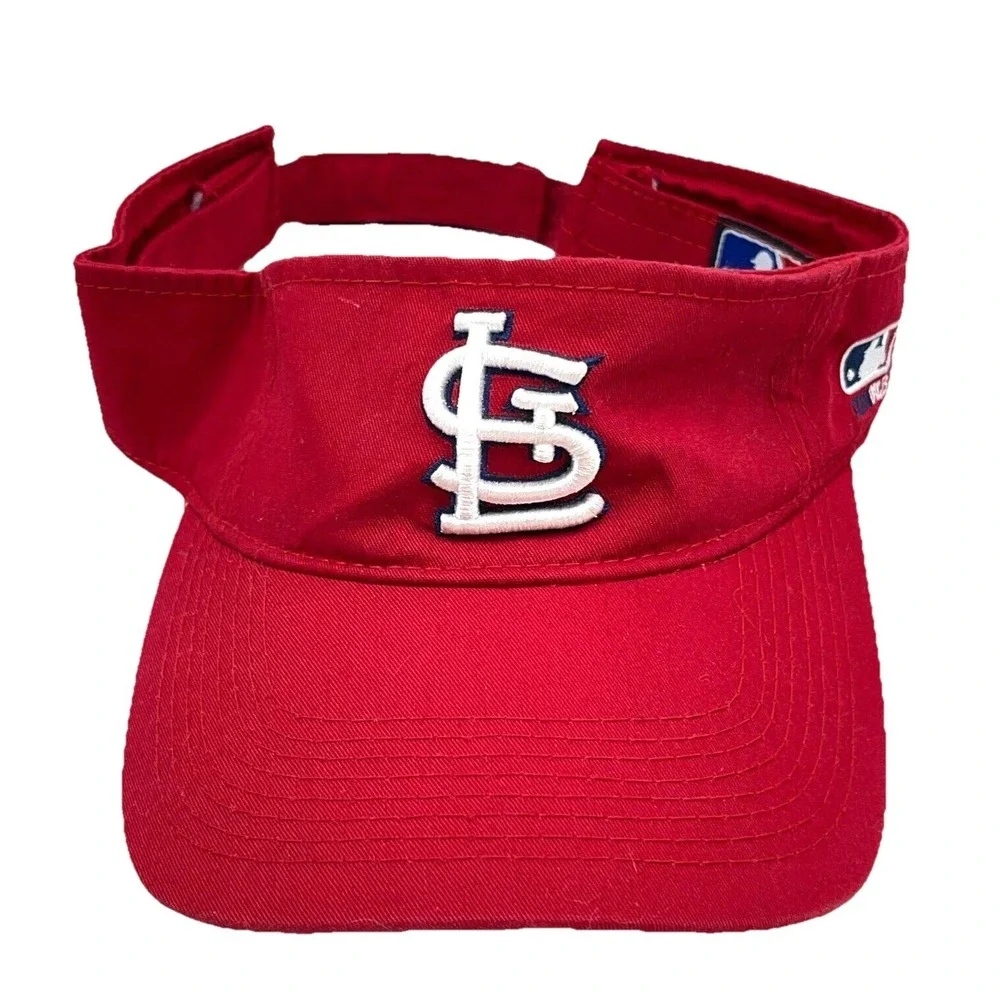 St Louis Cardinals Hat Cap Sun Visor Strap Back Red Plain Logo MLB Baseball Dad